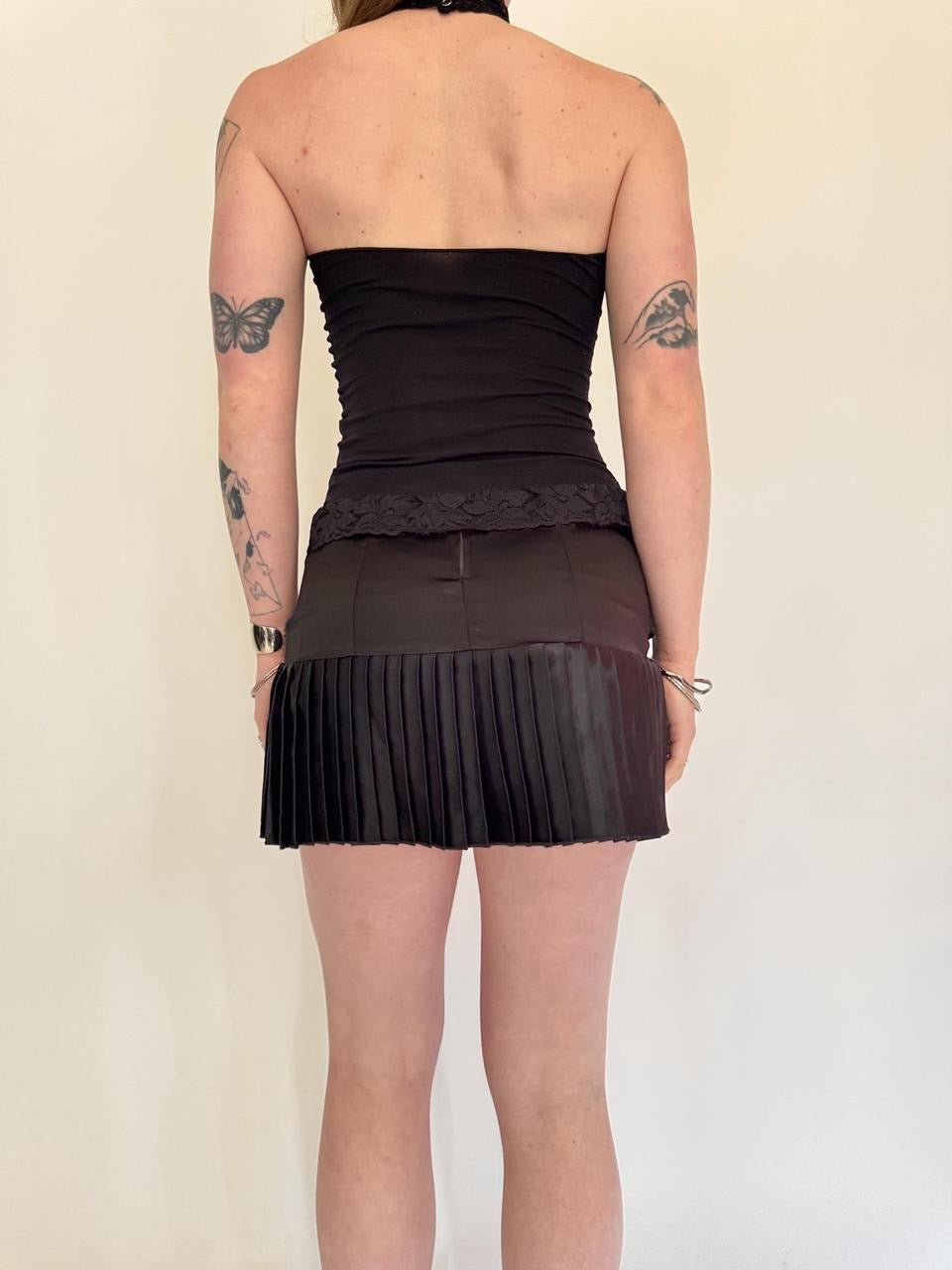 vintage pleated mini skirt