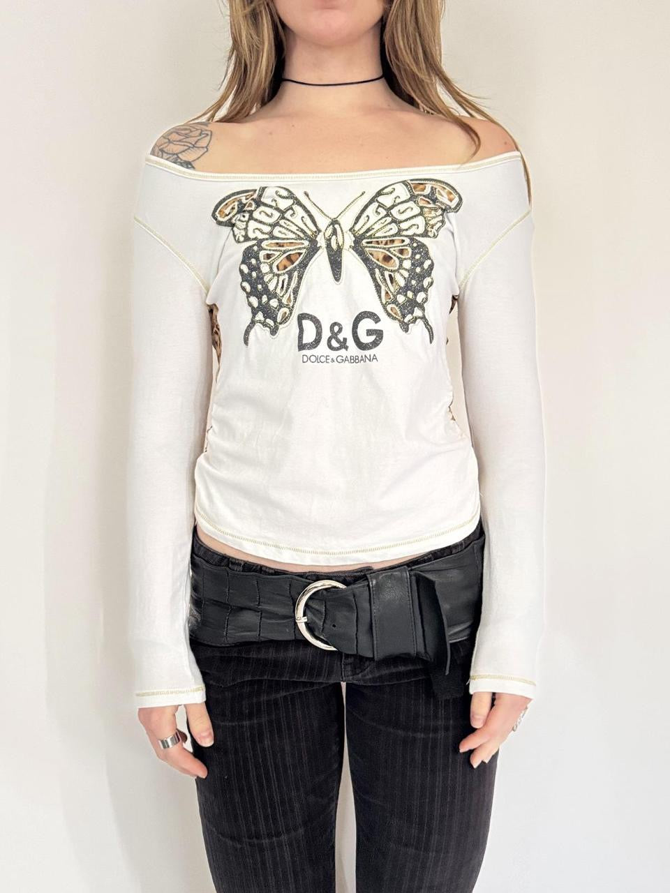 vintage dolce & gabanna butterfly top
