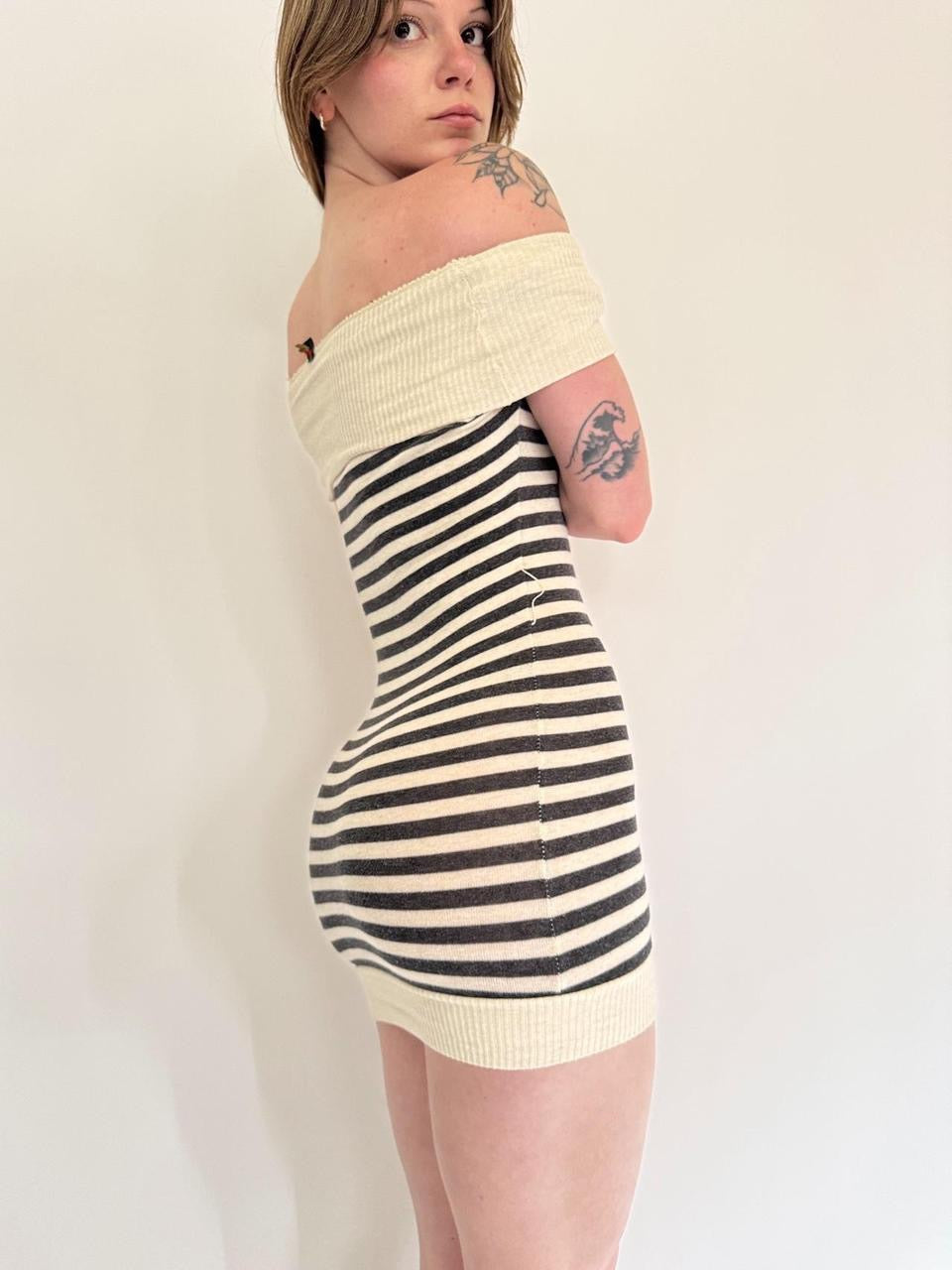 vintage striped sweater dress