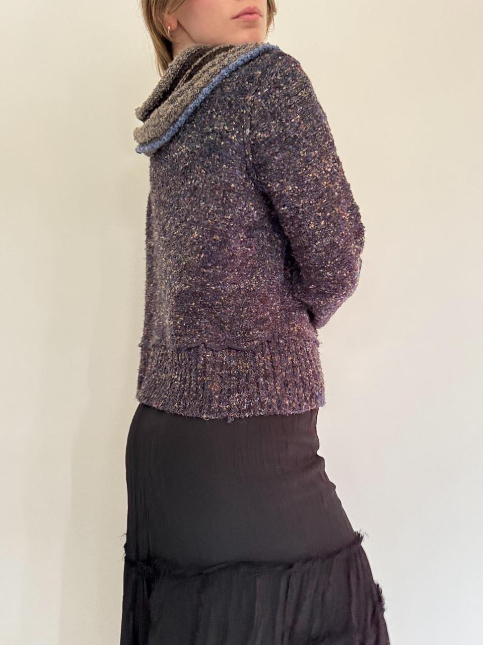 vintage french zippered sweater