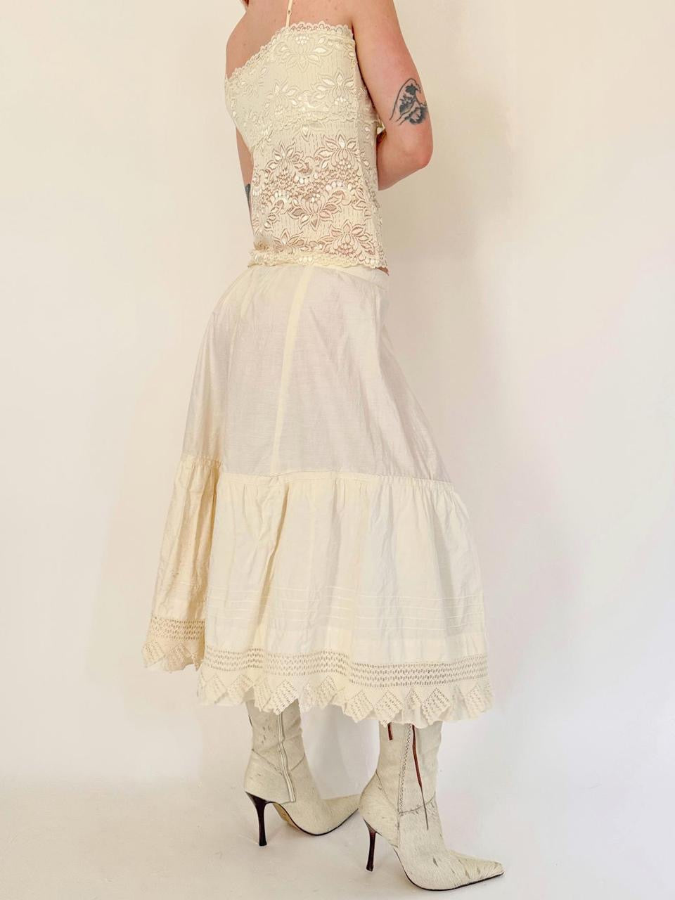 vintage boho maxi skirt