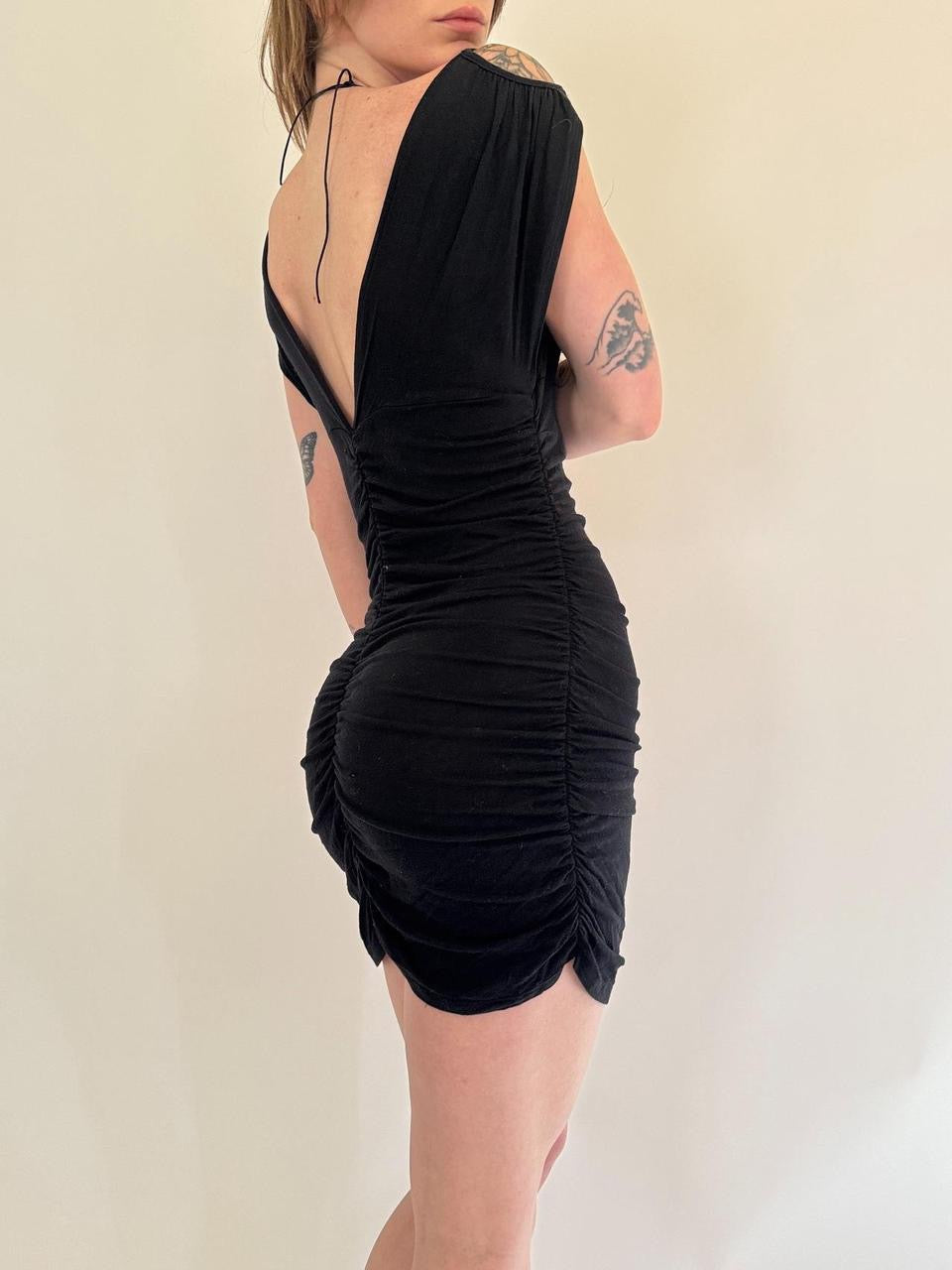 vintage ruched mini dress