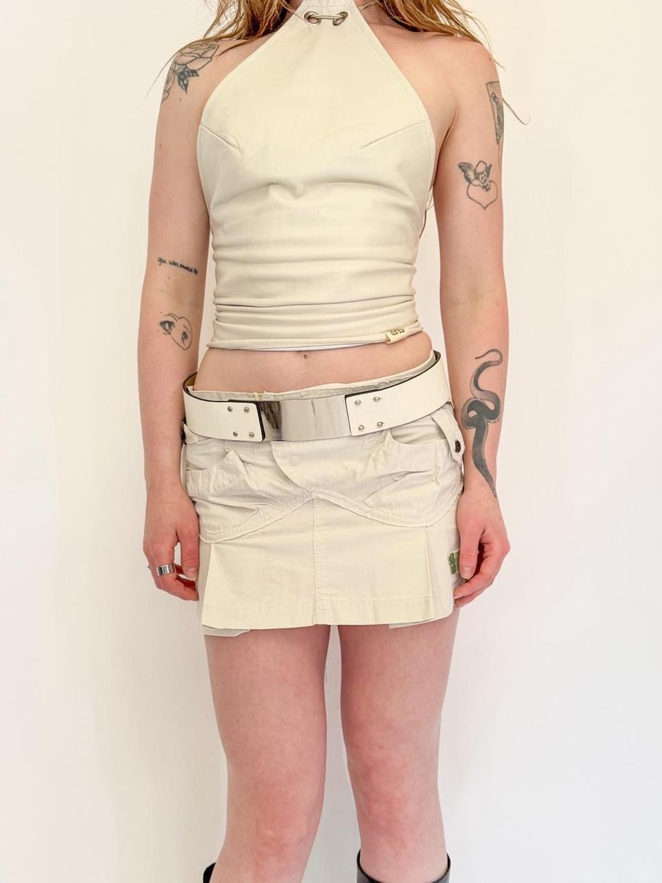 vintage silver metal belt