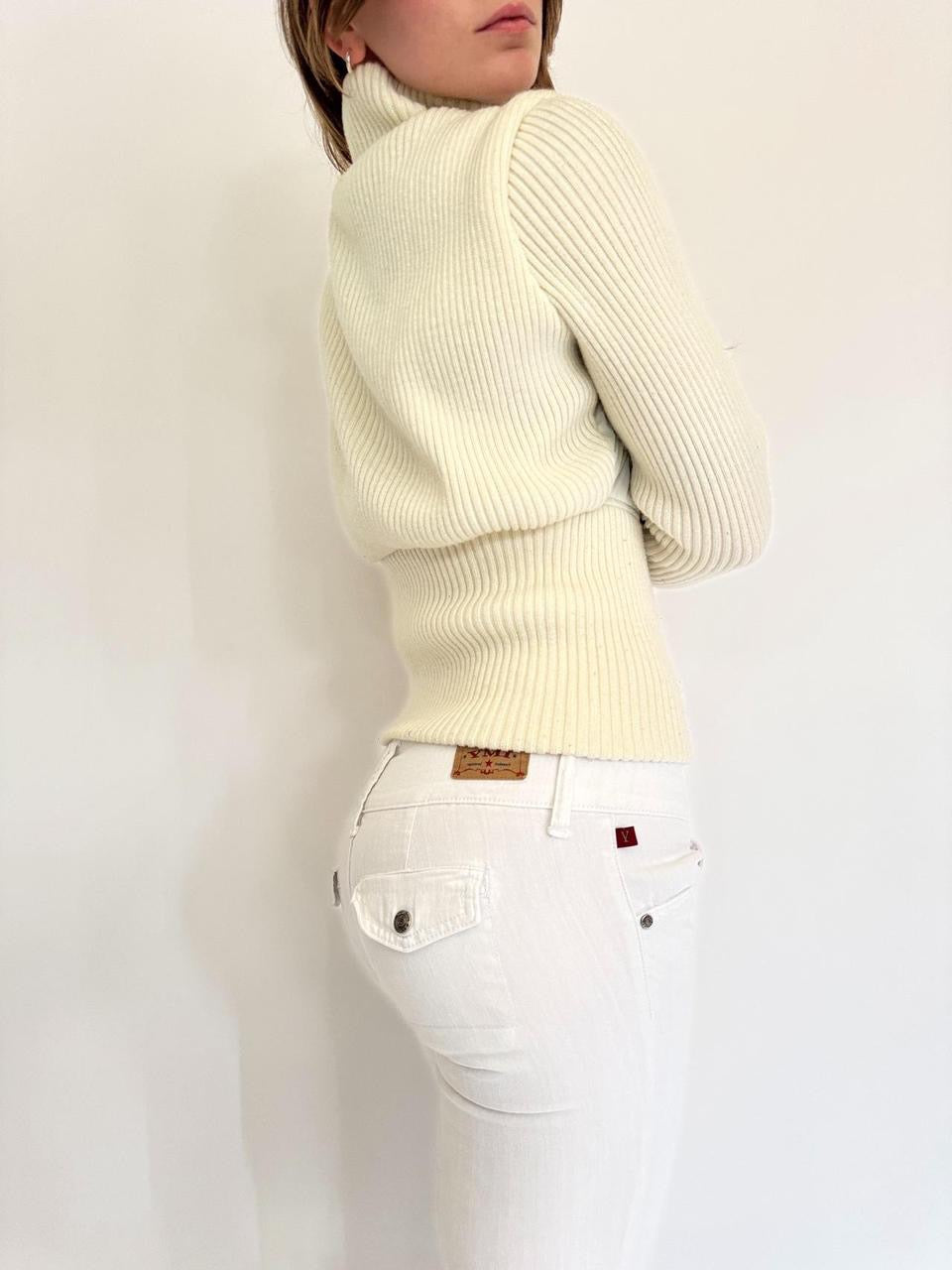 vintage knit puffer jacket
