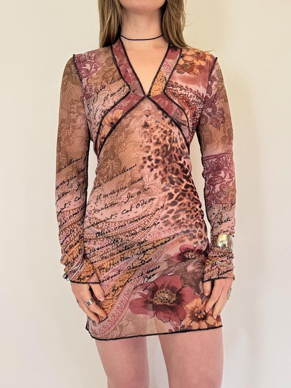 vintage euro mesh mini dress