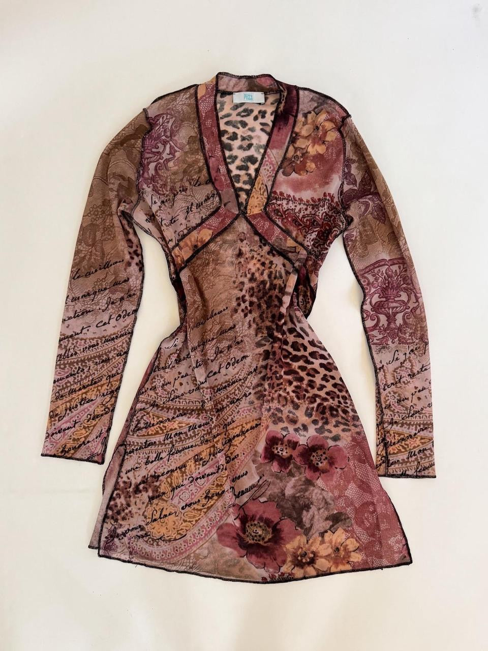 vintage euro mesh mini dress