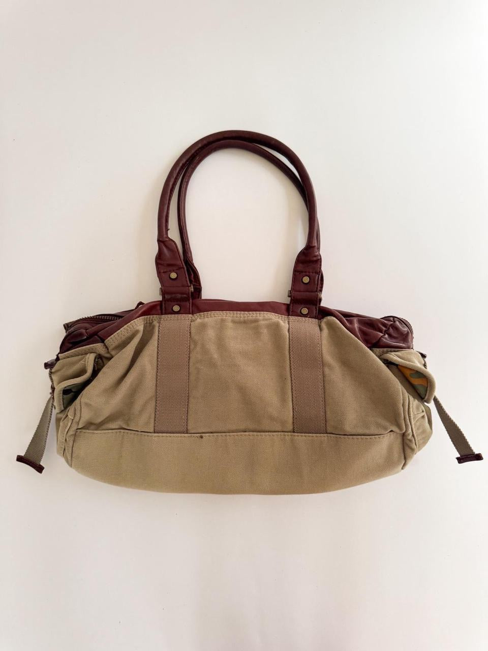 vintage diesel cargo leather bag