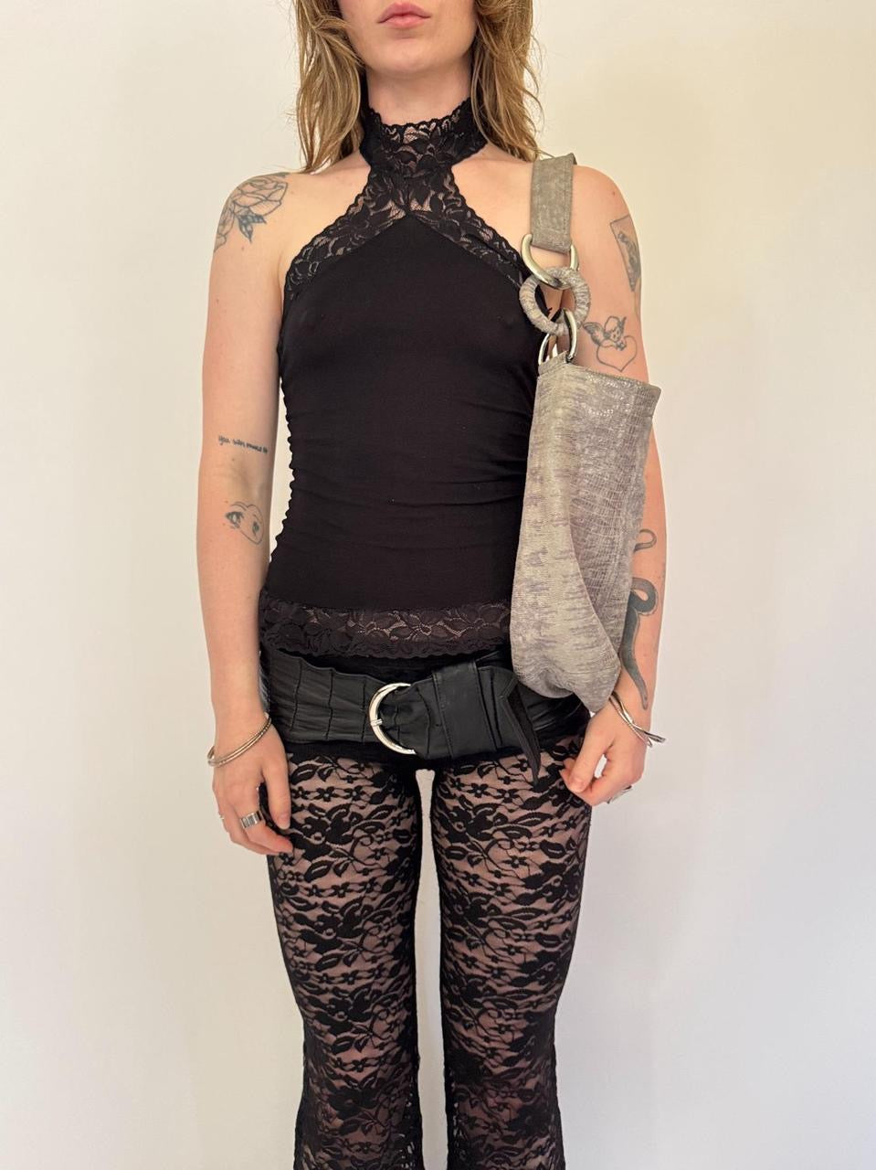 vintage leather snakeskin shoulder bag