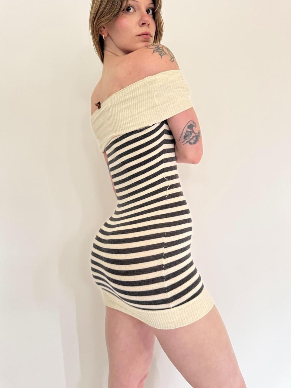 vintage striped sweater dress