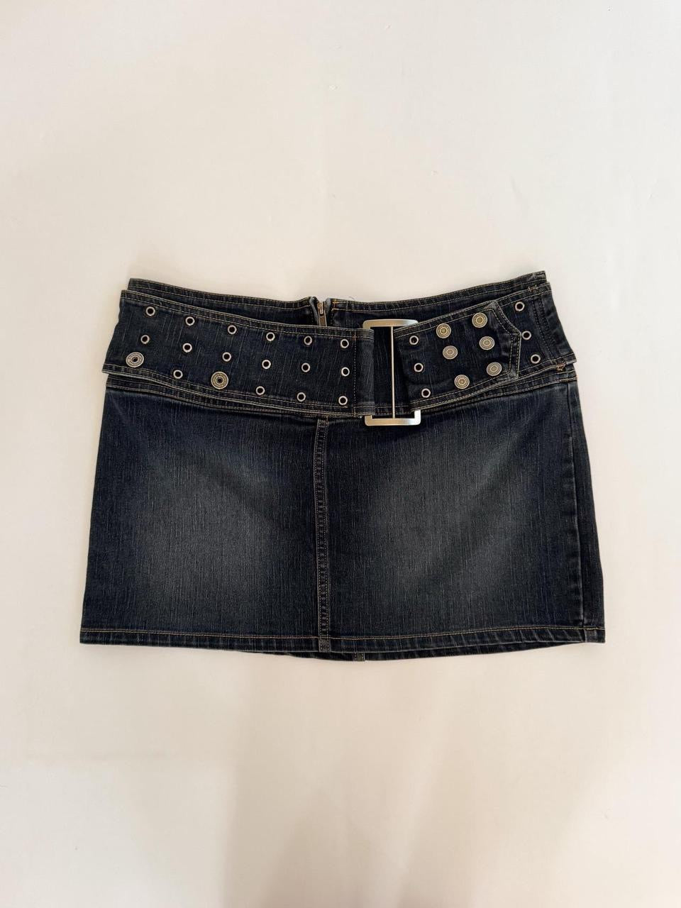 vintage denim micro mini skirt
