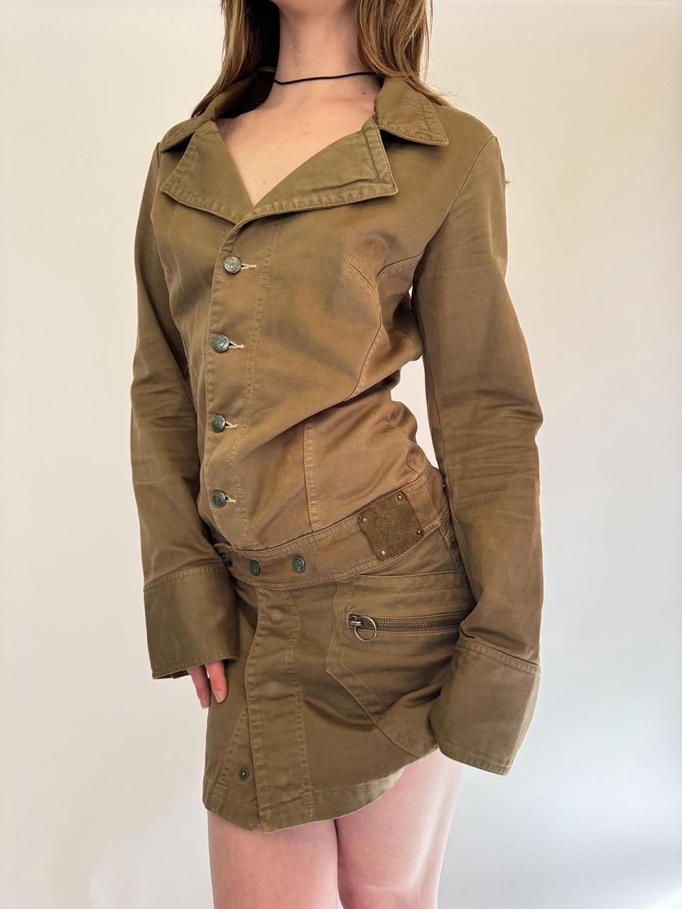 vintage diesel cargo mini dress
