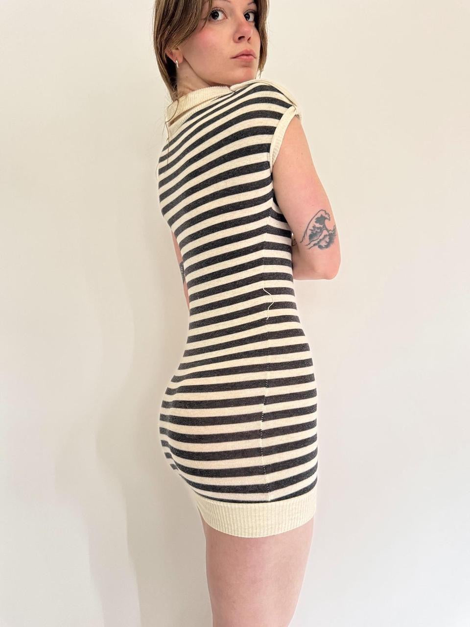vintage striped sweater dress