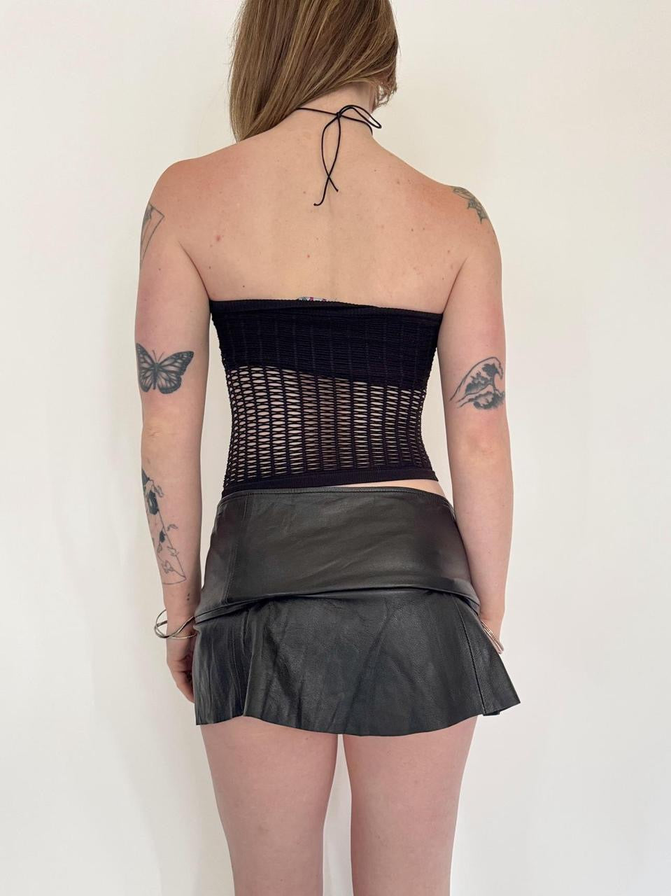 vintage fishnet tube top