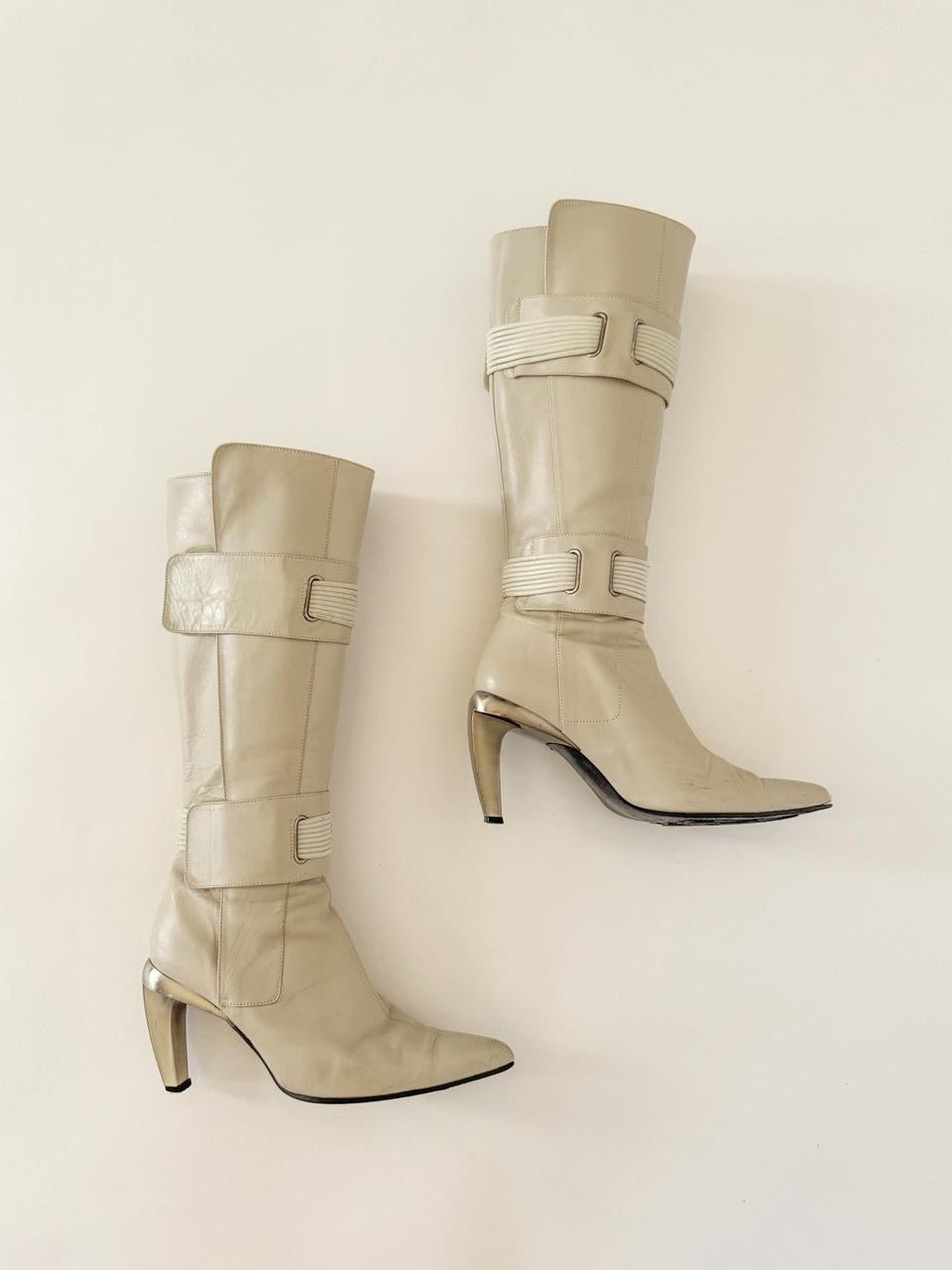 vintage diesel moto boots