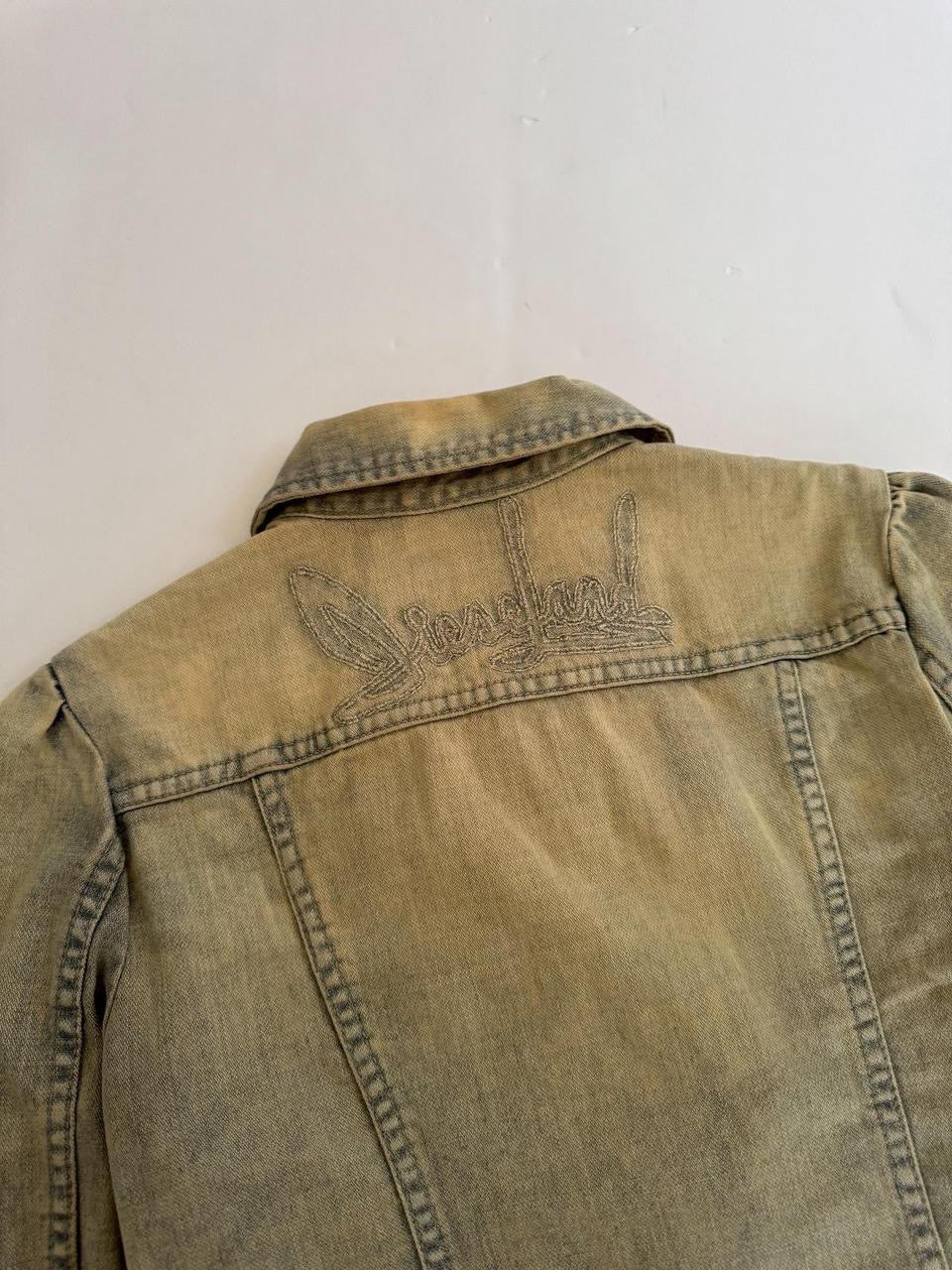 vintage diesel denim moto jacket