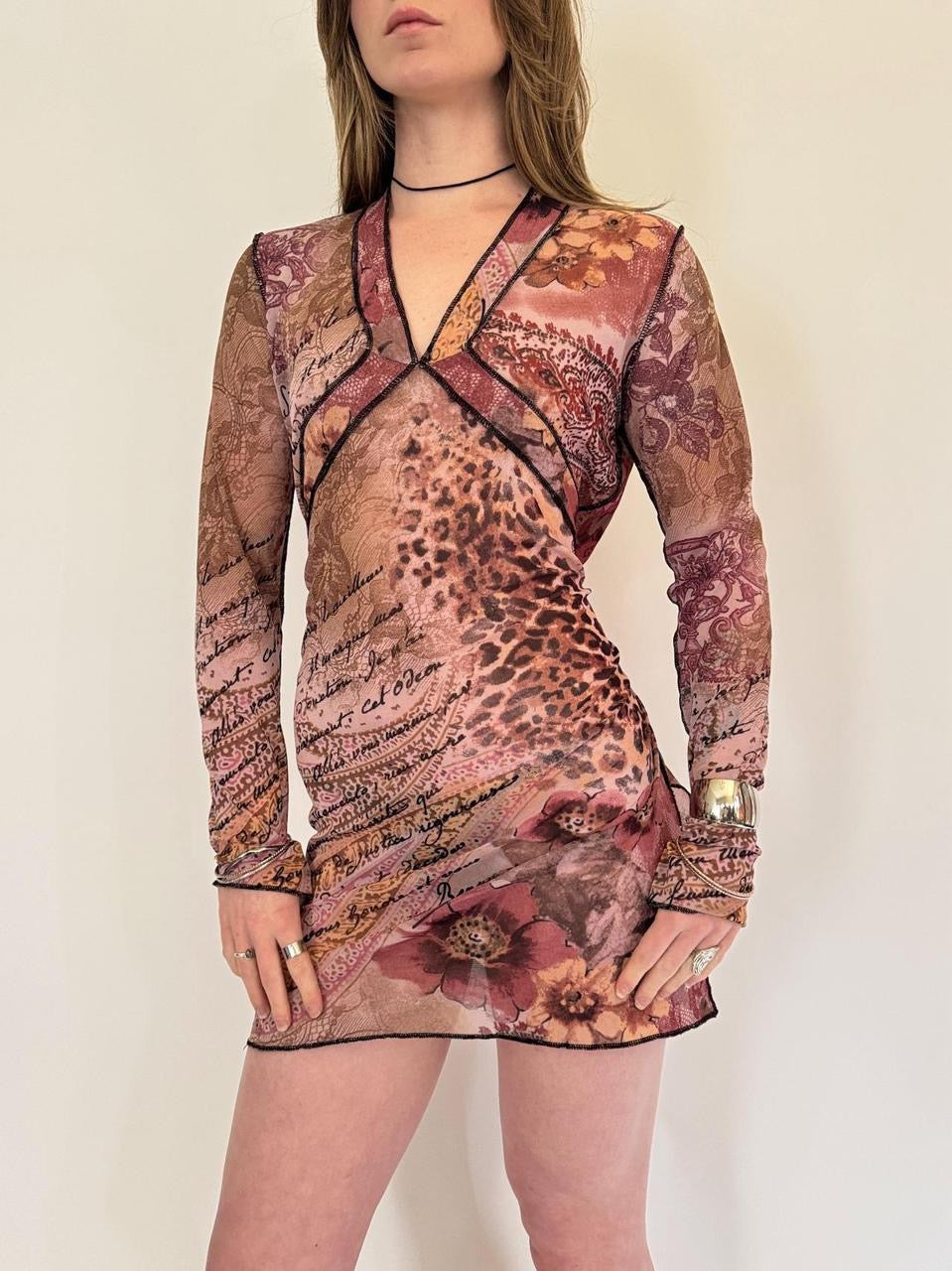 vintage euro mesh mini dress