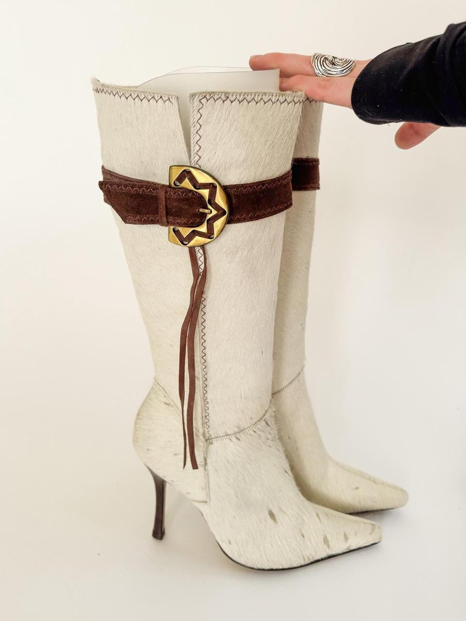 vintage western kitten heel boots