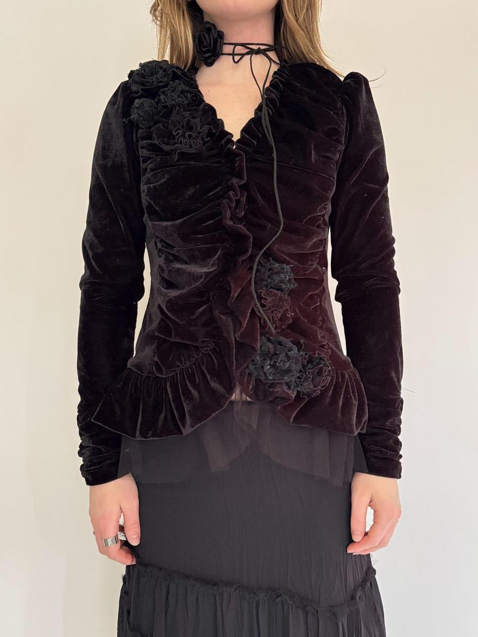 vintage velvet fairy cardigan