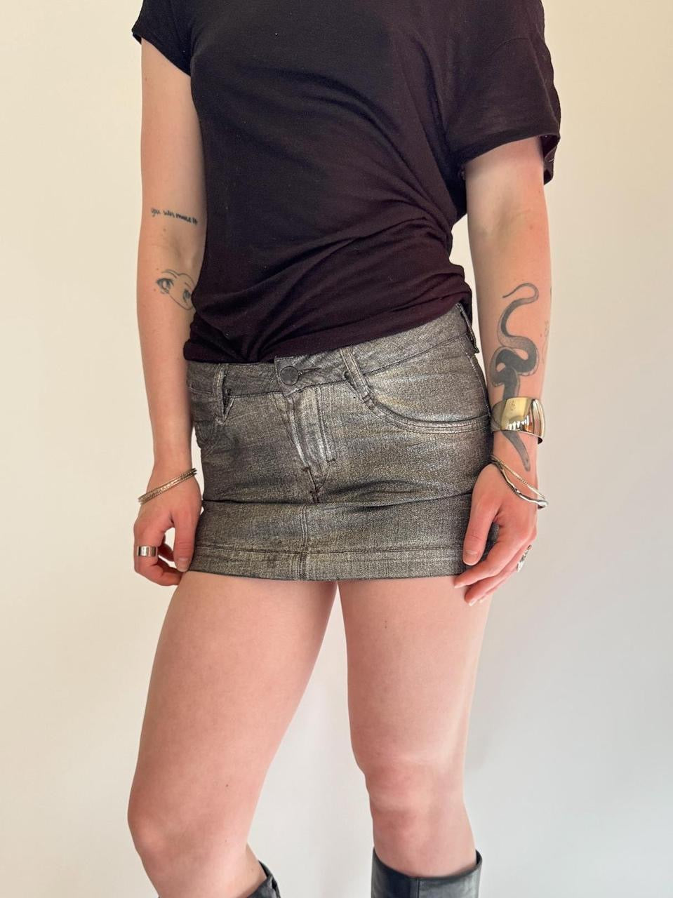 vintage diesel micro mini skirt