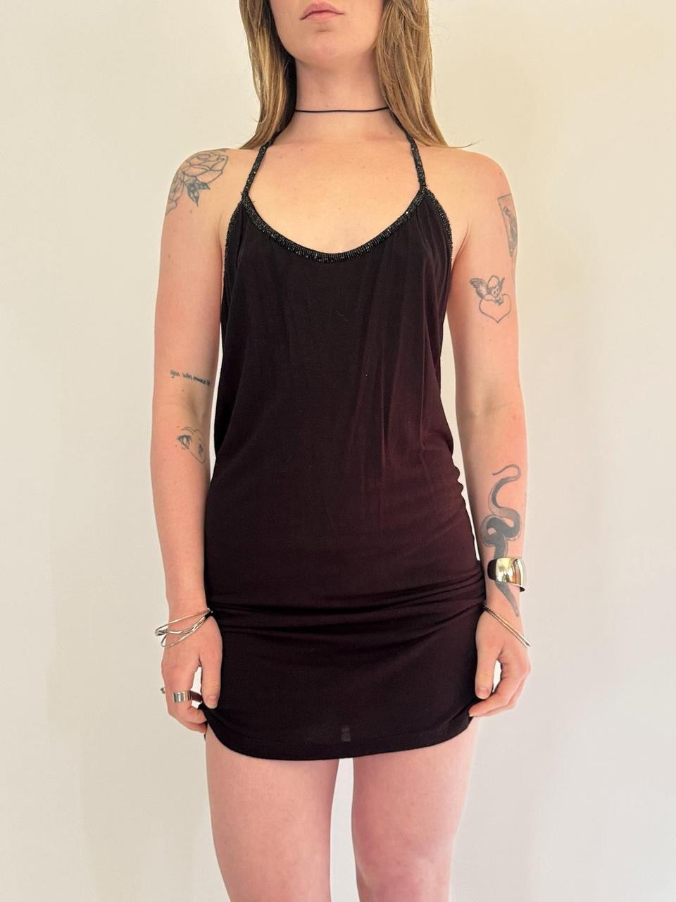 vintage strappy mini dress