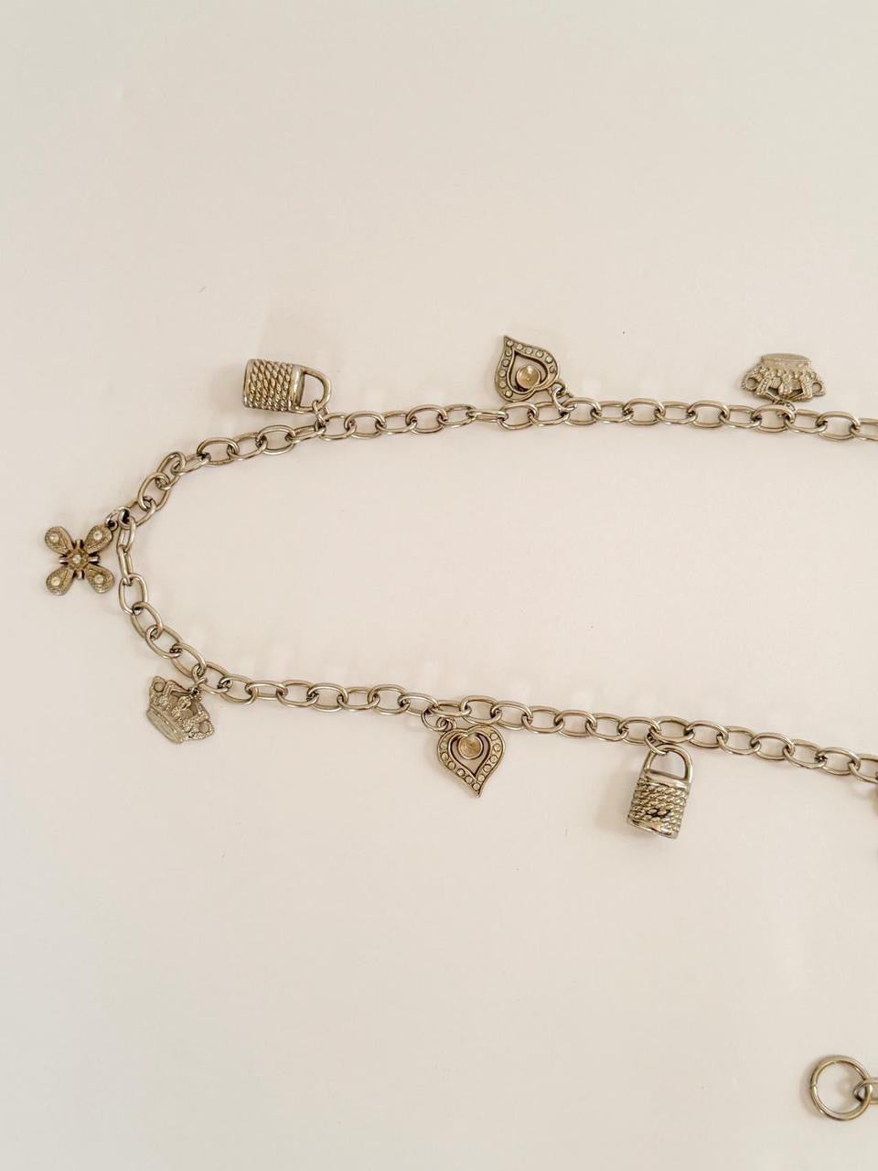 vintage silver chain belt