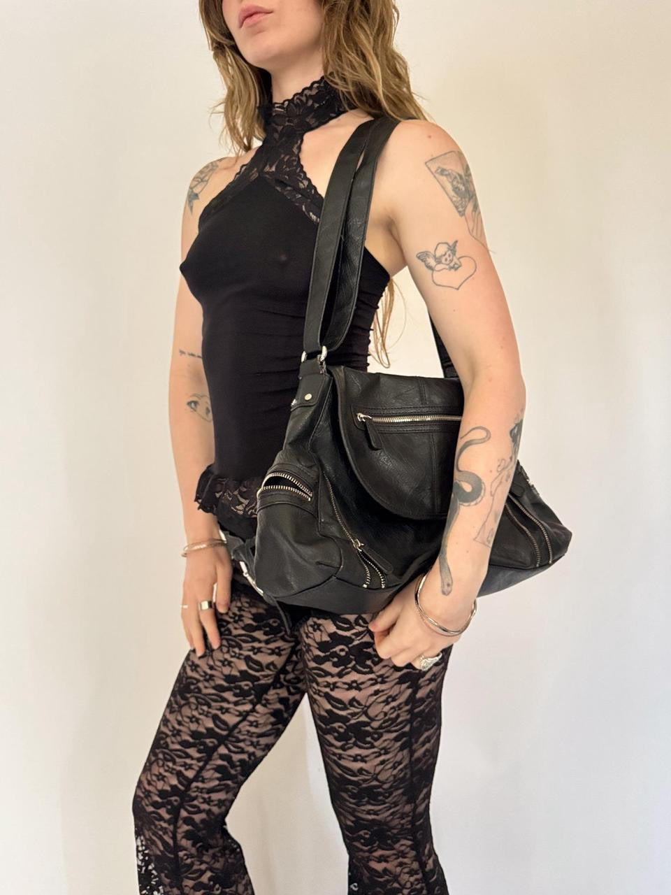 vintage slouchy tote bag