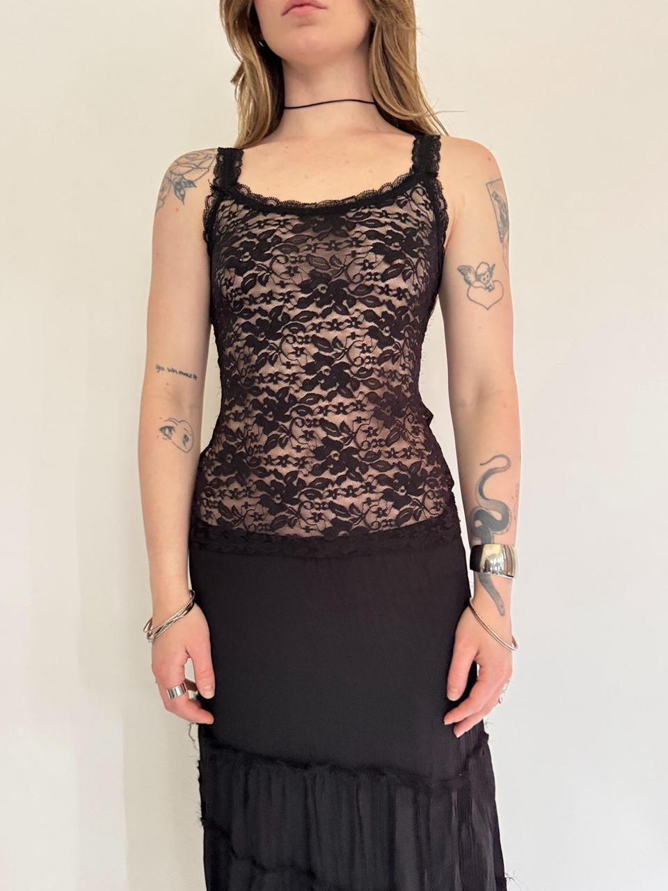 vintage lace tank top