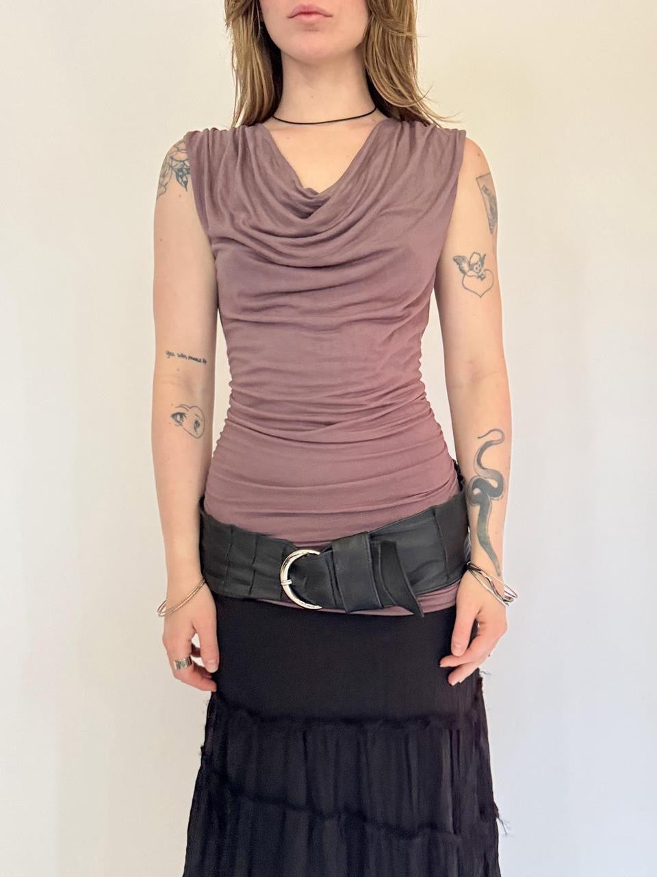 vintage ruched slouchy top