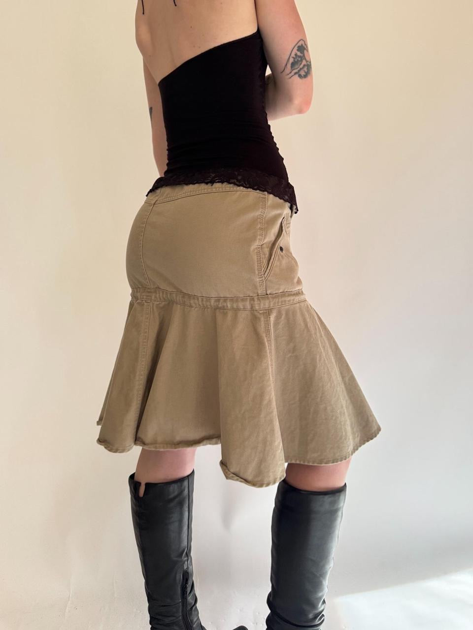 vintage diesel midi skirt