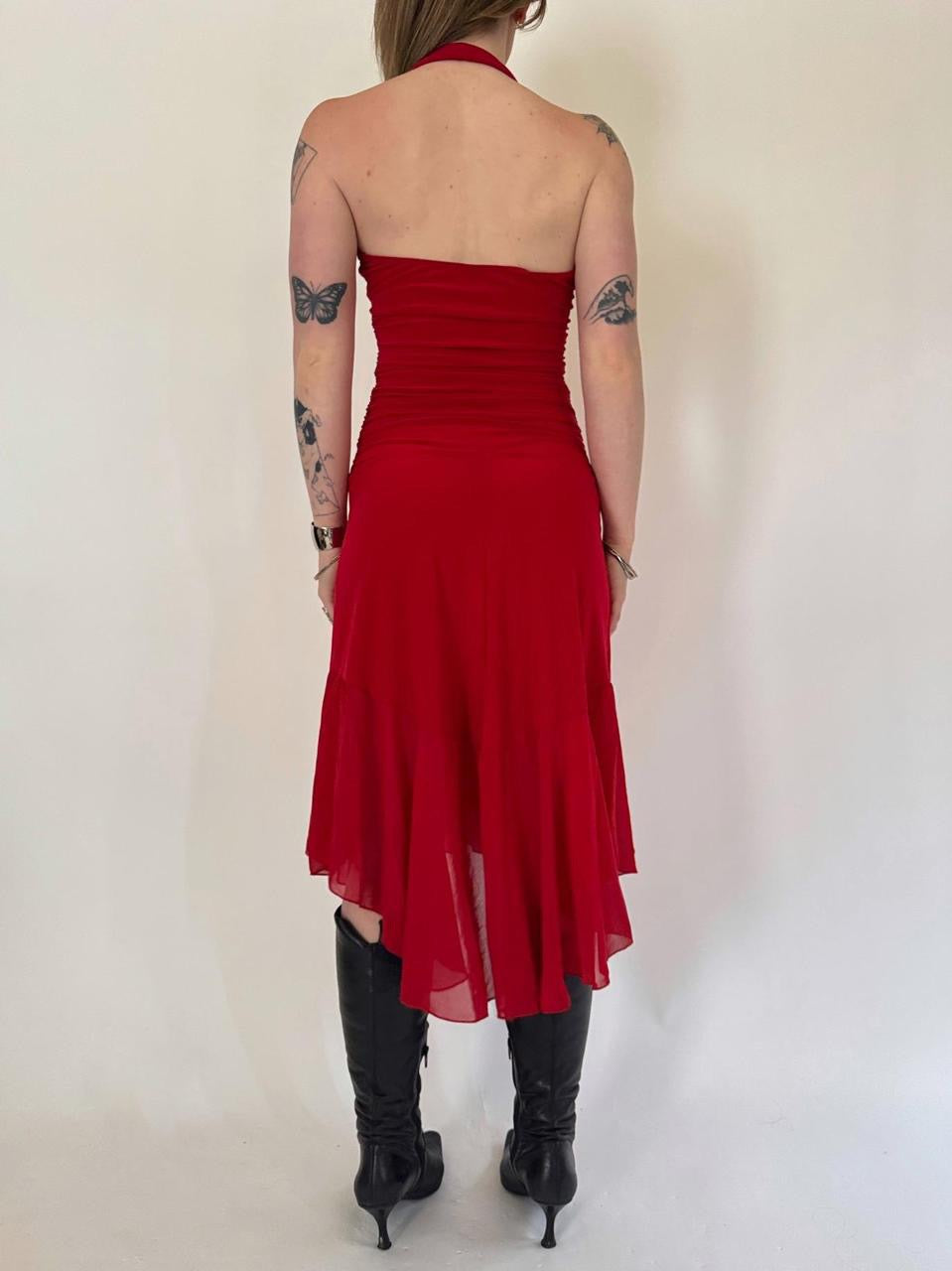 vintage halter beaded dress