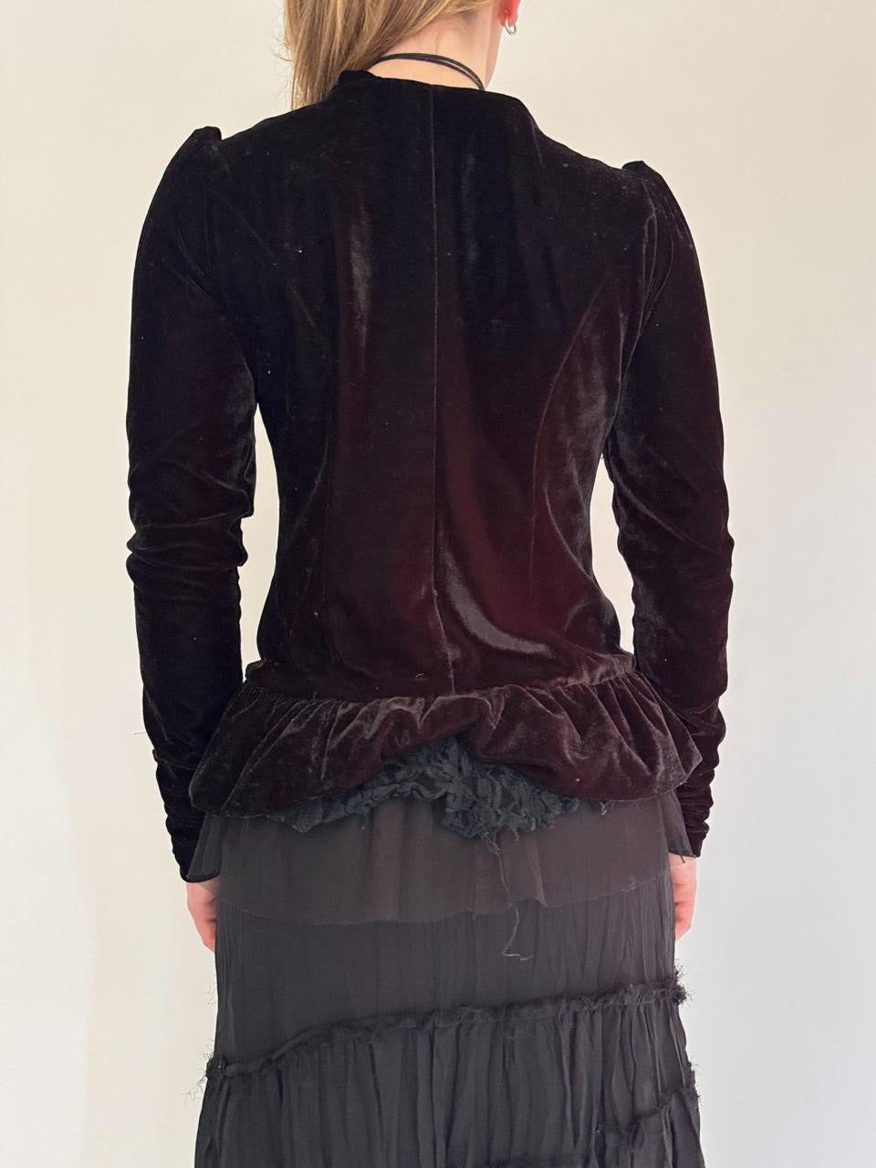 vintage velvet fairy cardigan
