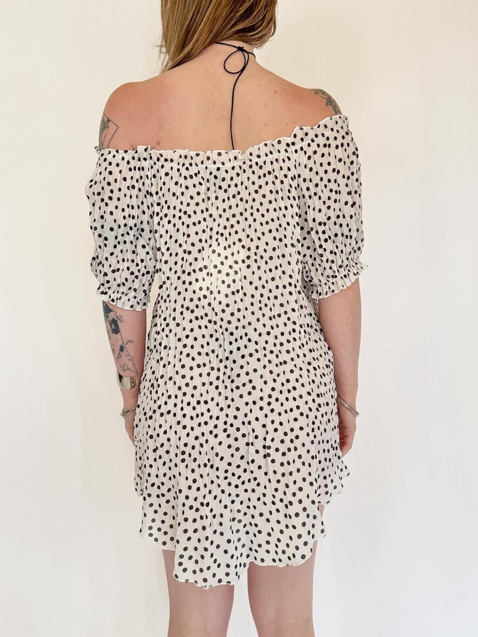 vintage polka dot slouchy top