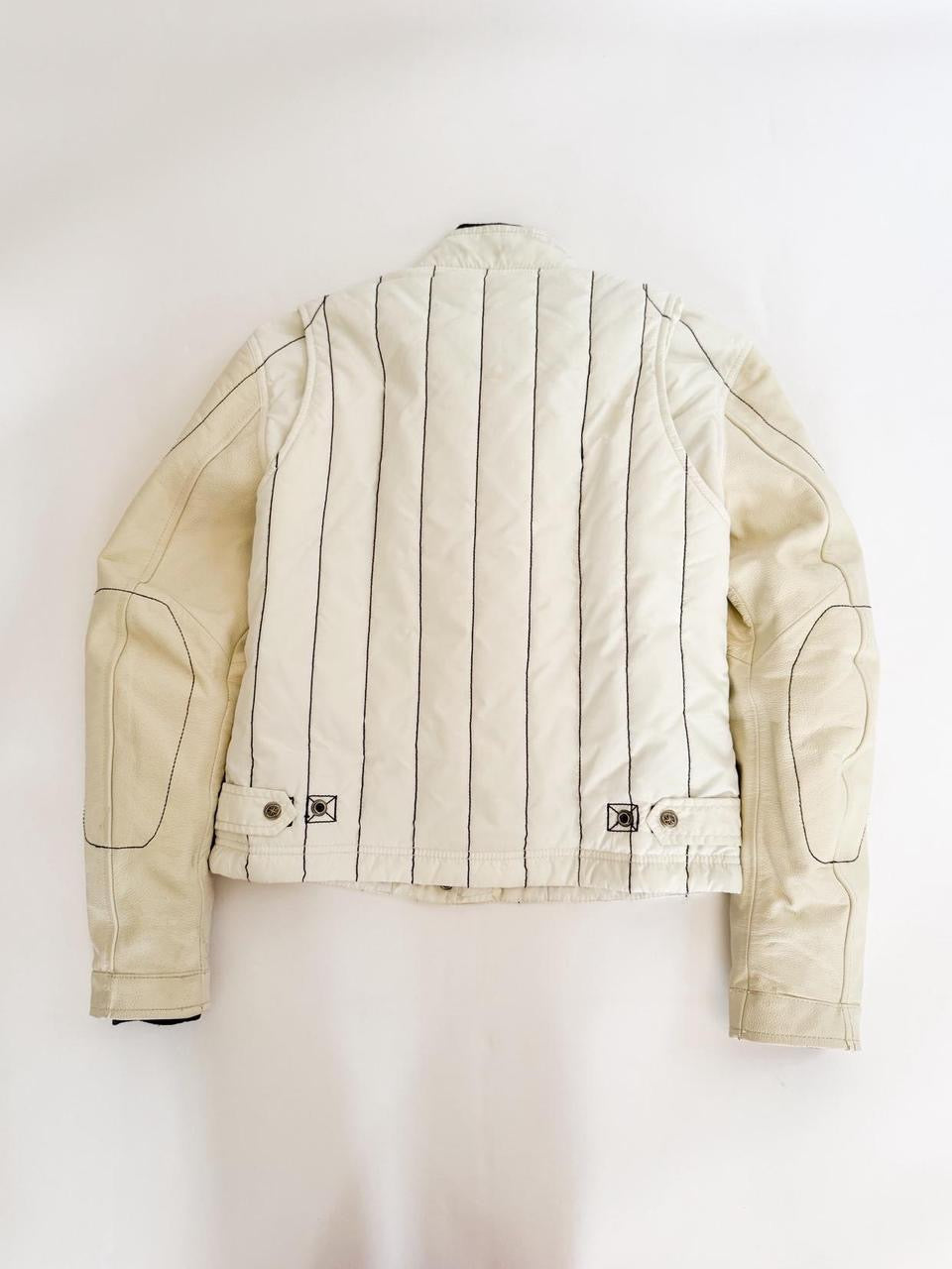 vintage leather moto jacket