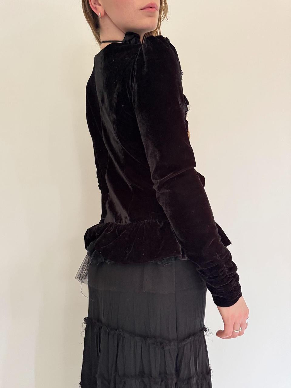 vintage velvet fairy cardigan