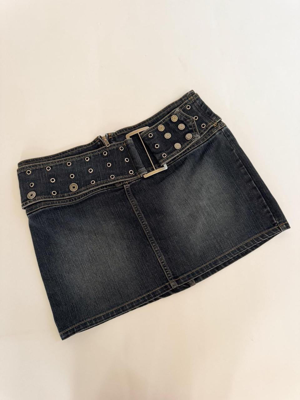 vintage denim micro mini skirt
