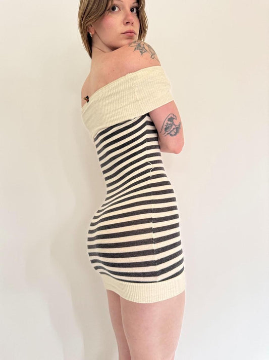 vintage striped sweater dress