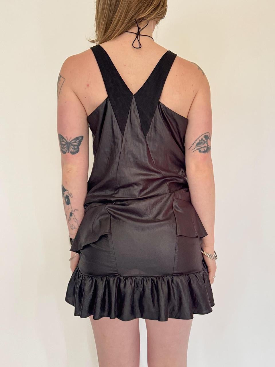 vintage diesel ruffled mini dress