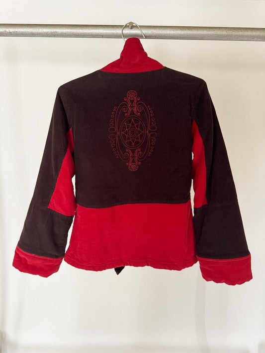 french vintage corduroy puffer jacket