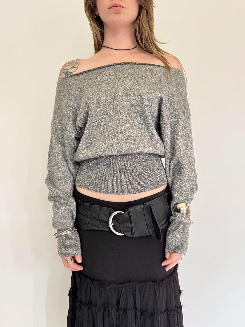vintage slouchy sweater top