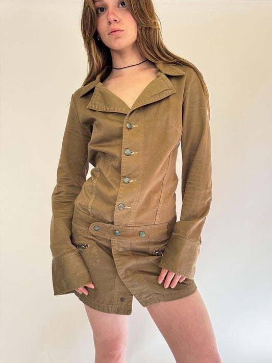vintage diesel cargo mini dress