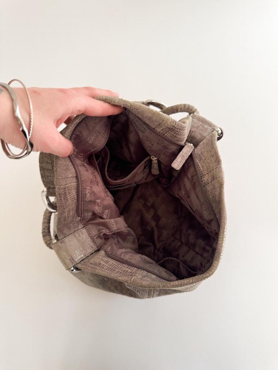 vintage leather snakeskin shoulder bag