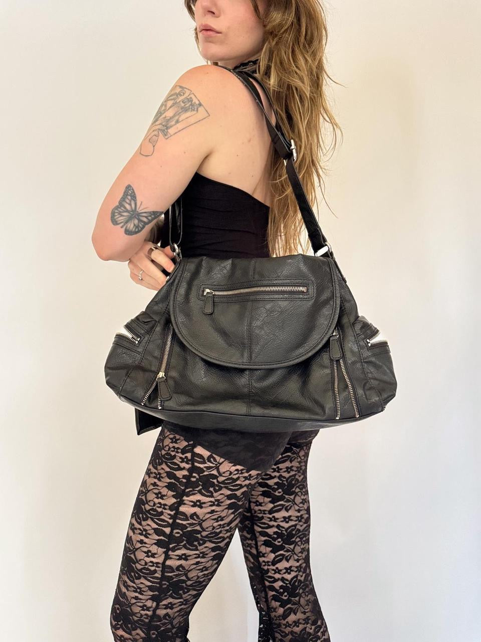vintage slouchy tote bag
