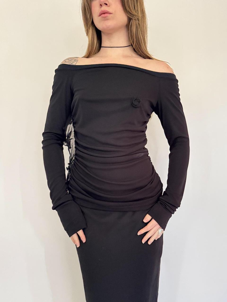 vintage D&G ruched slouchy top