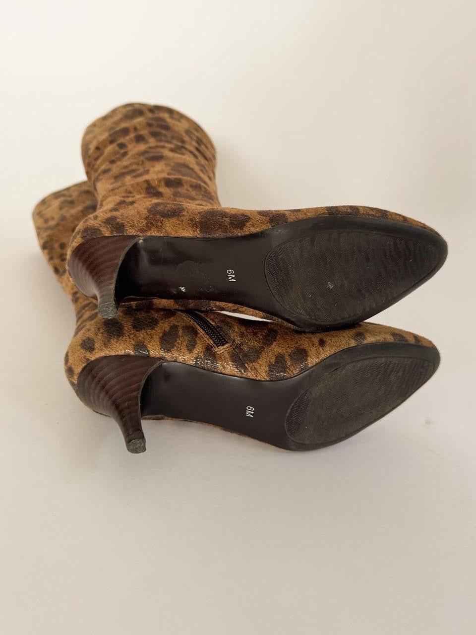 vintage cheetah kitten boots
