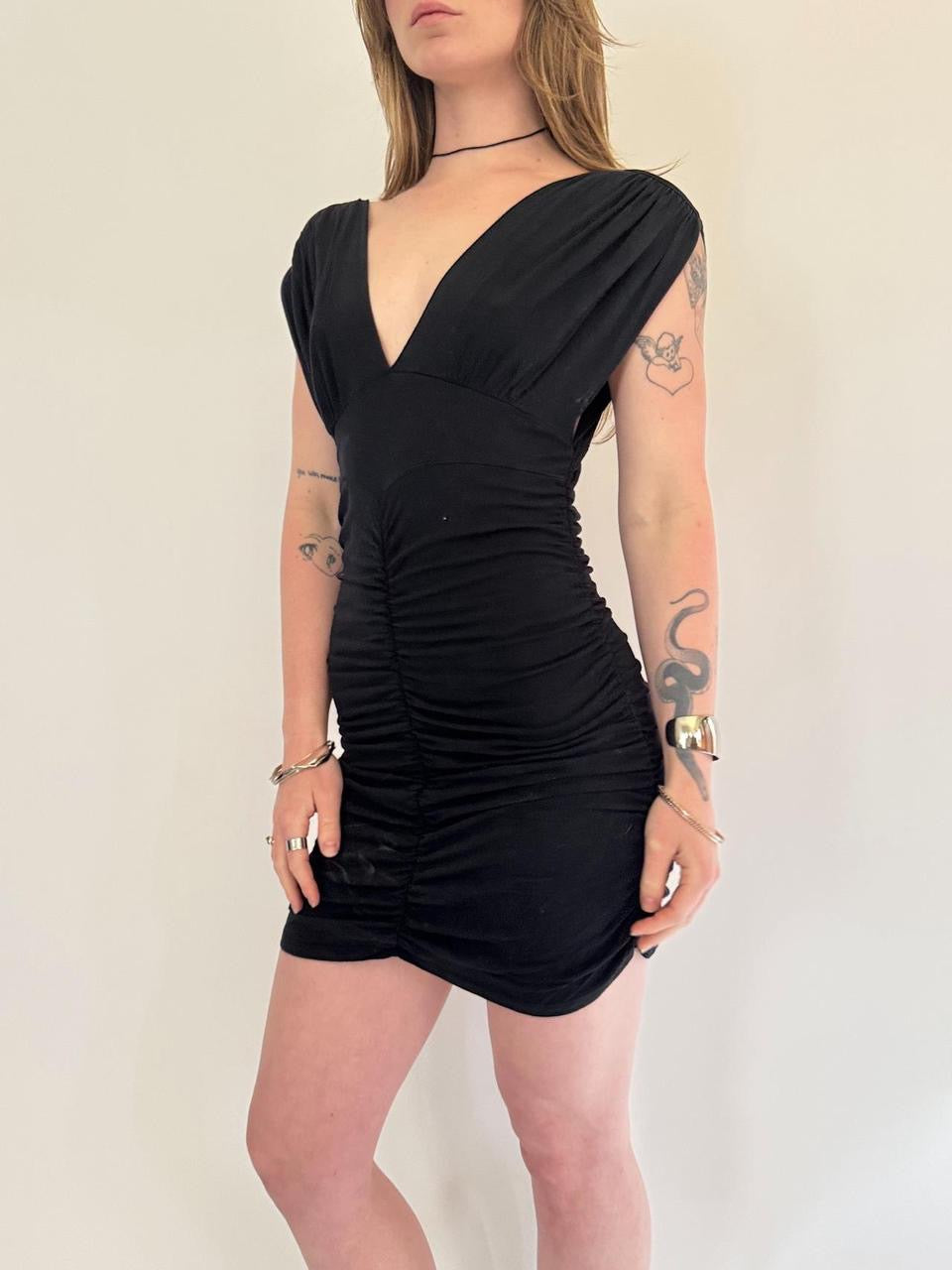 vintage ruched mini dress