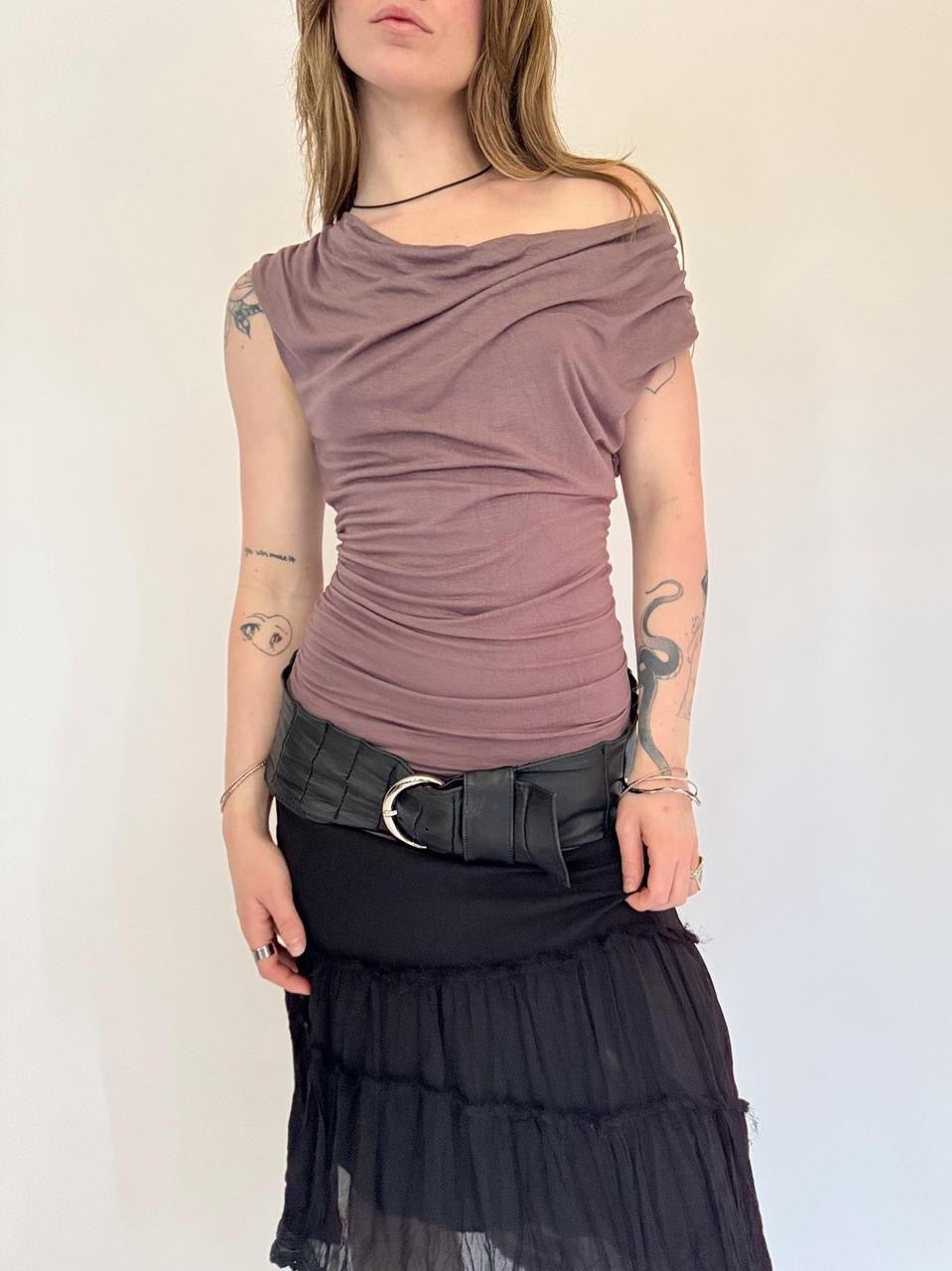 vintage ruched slouchy top