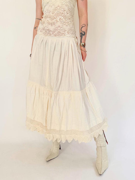 vintage boho maxi skirt