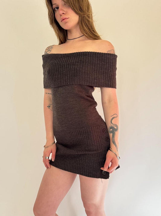 vintage mini sweater dress