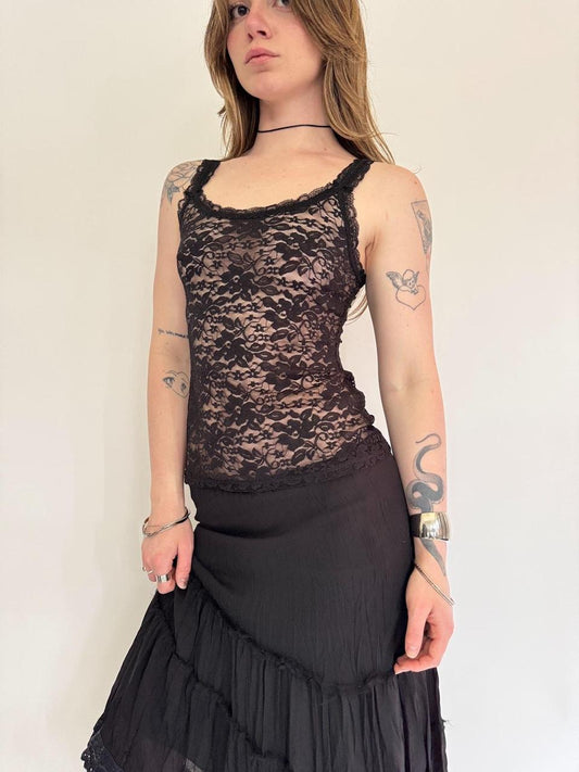 vintage lace tank top