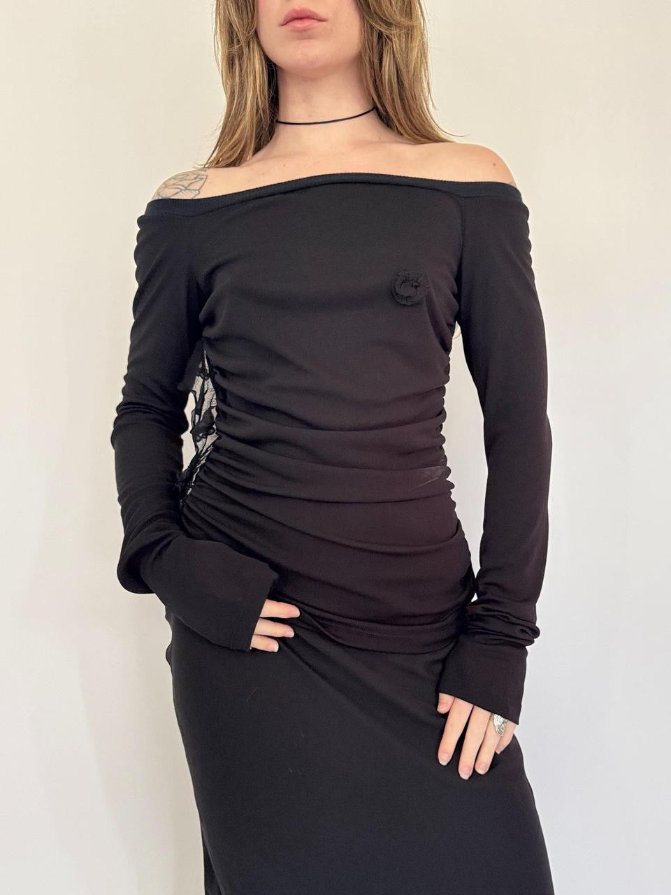 vintage D&G ruched slouchy top